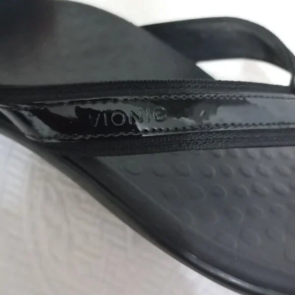 Vionic Womens Black Flip Flop Sandals With Comfort Soles Size 8 - Picture 5 of 9
